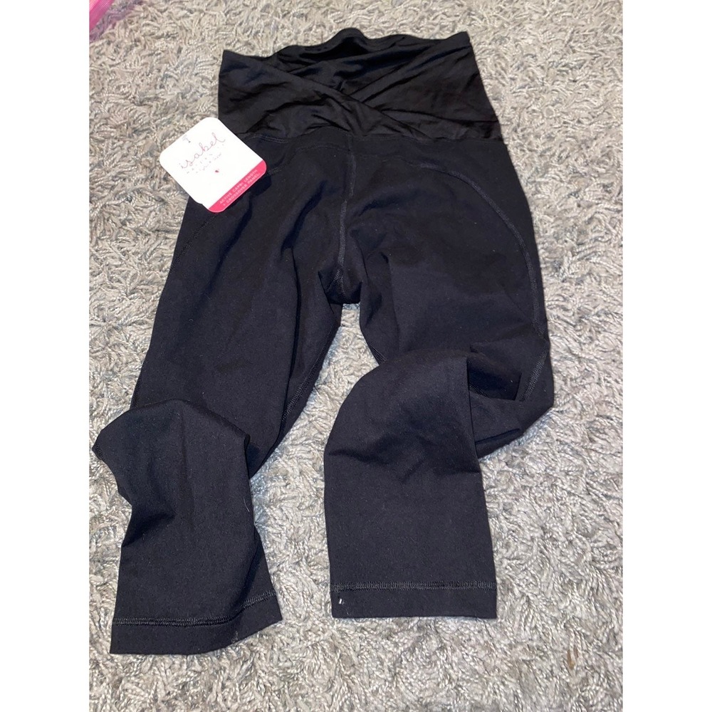 Isabel Maternity by Ingrid & Isabel Black Active Capri Leggings Crossover XS